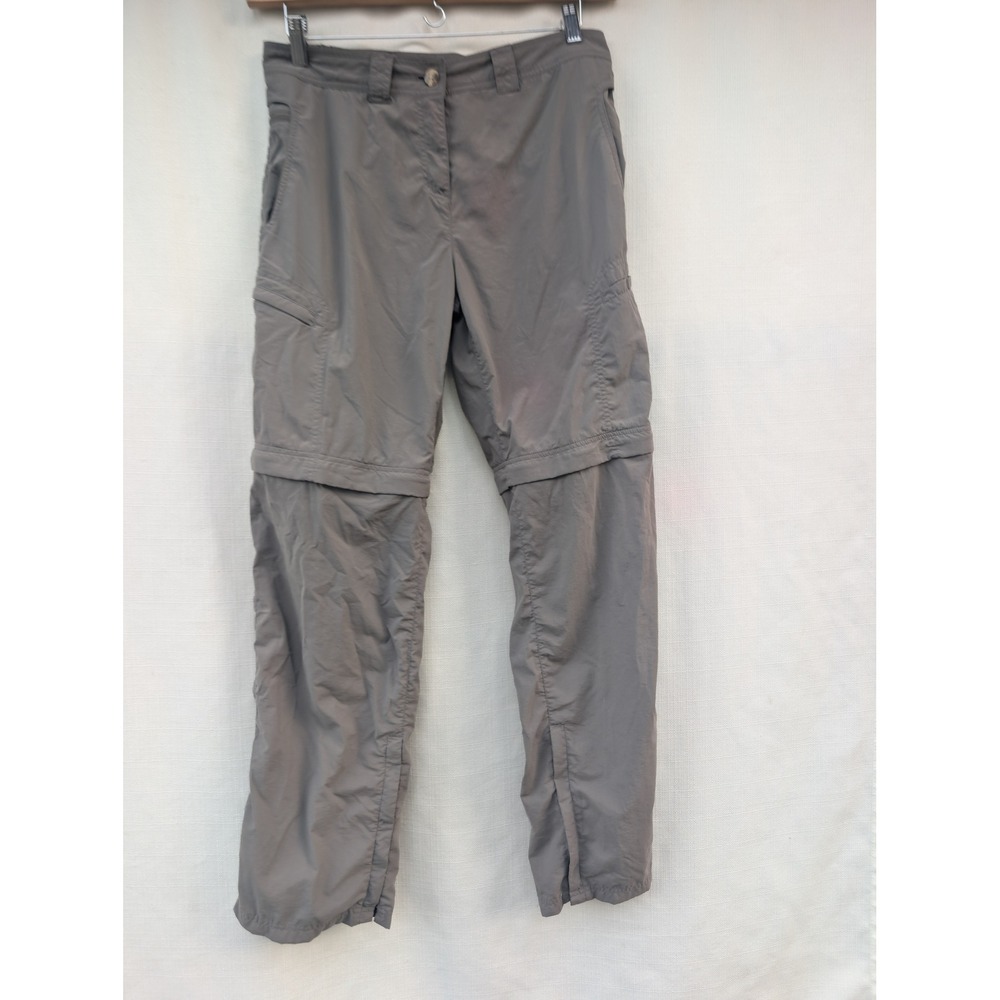 Exofficio Bugsaway Convertible Pants Womens 10 Grey Nylon Zip Off Hiking